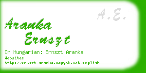 aranka ernszt business card
